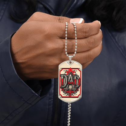 Father tag retirement gift personalized custom necklace fine jewelry