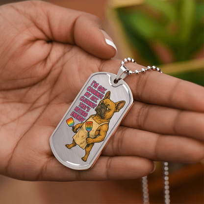 Pride Necklace Custom Name| Dog Tag Chain | Custom Dog Tag