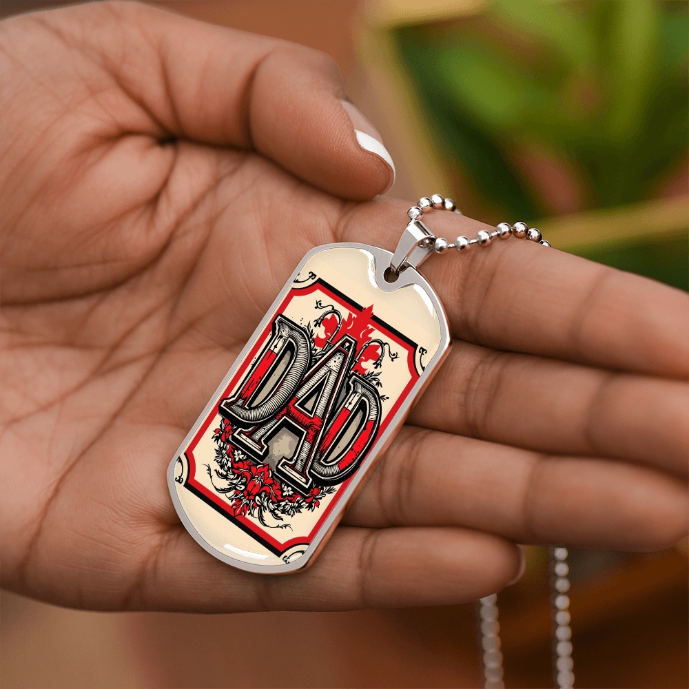 Father tag retirement gift personalized custom necklace fine jewelry