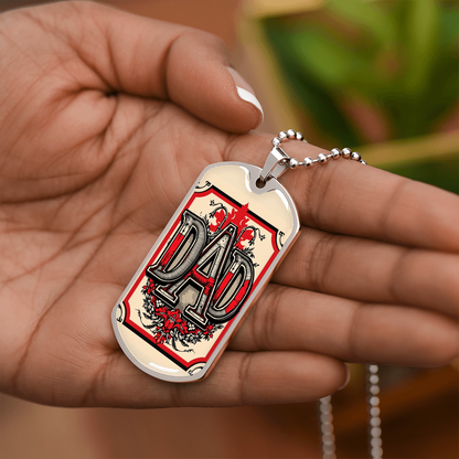 Father tag retirement gift personalized custom necklace fine jewelry
