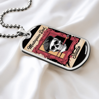 Dad gift retirement tag necklace personalized