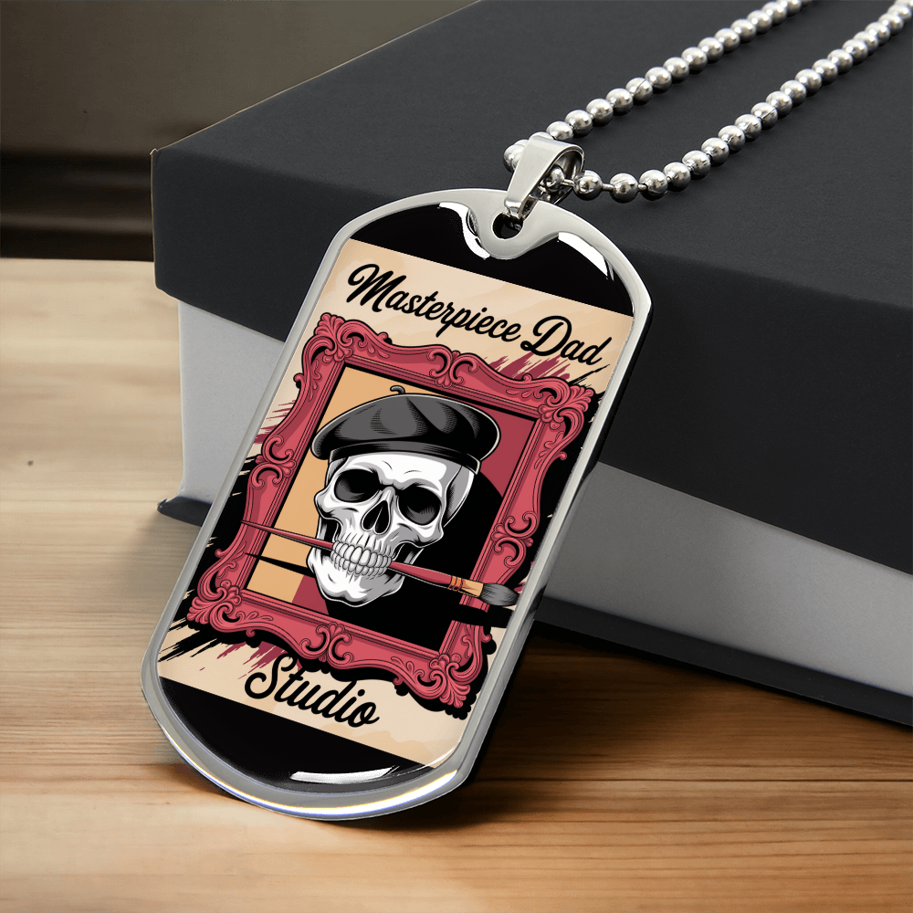 Dad gift retirement tag necklace personalized