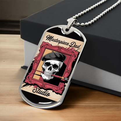Dad gift retirement tag necklace personalized