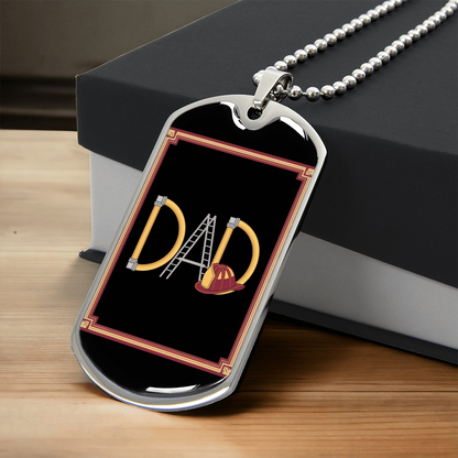 Father gift retirement personalized custom necklace tag fine jewelry