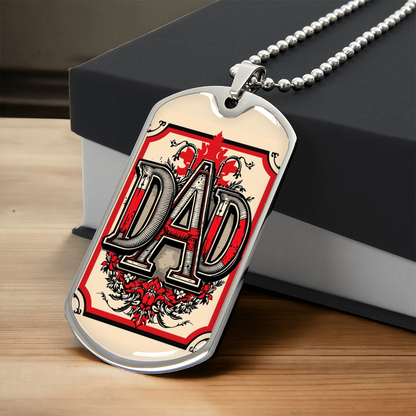 Father tag retirement gift personalized custom necklace fine jewelry