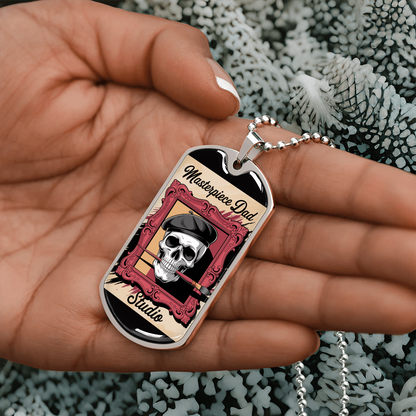Dad gift retirement tag necklace personalized