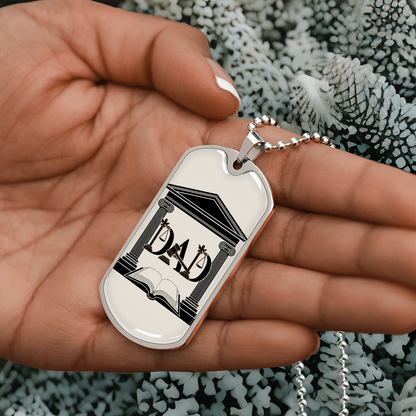 Father gift retirement personalized custom necklace fine jewelry