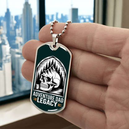Father gift retirement personalized custom necklace tag