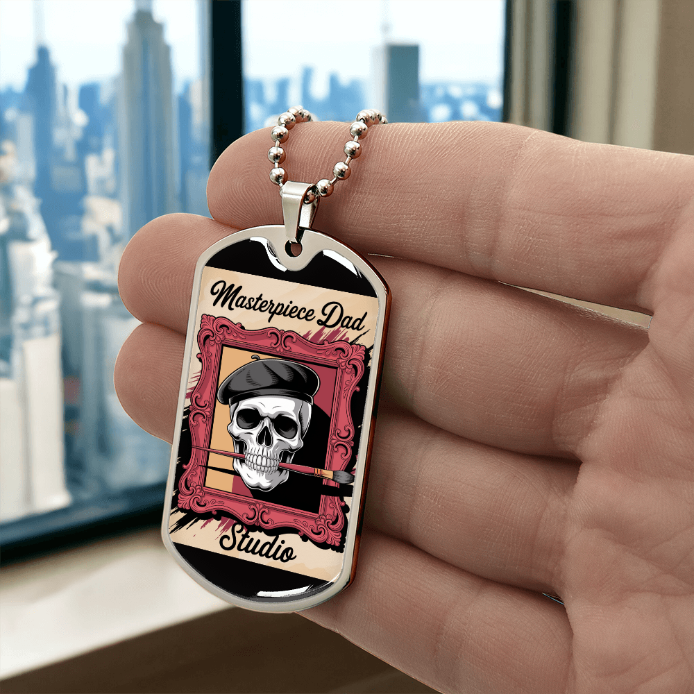 Dad gift retirement tag necklace personalized