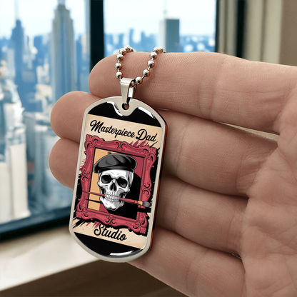 Dad gift retirement tag necklace personalized