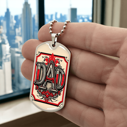 Father tag retirement gift personalized custom necklace fine jewelry