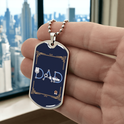 Father gift retirement personalized custom tag