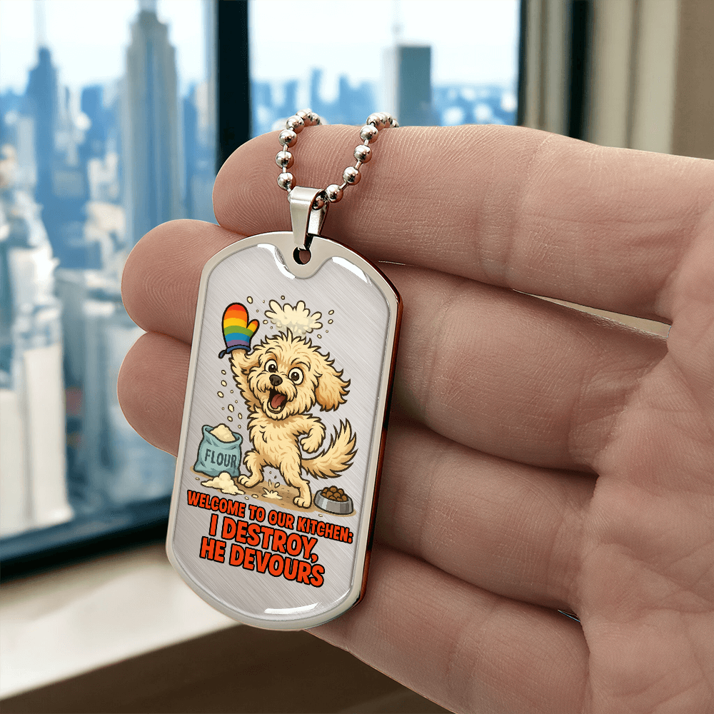 Pride Necklace Custom Name| Dog Tag Chain | Custom Dog Tag