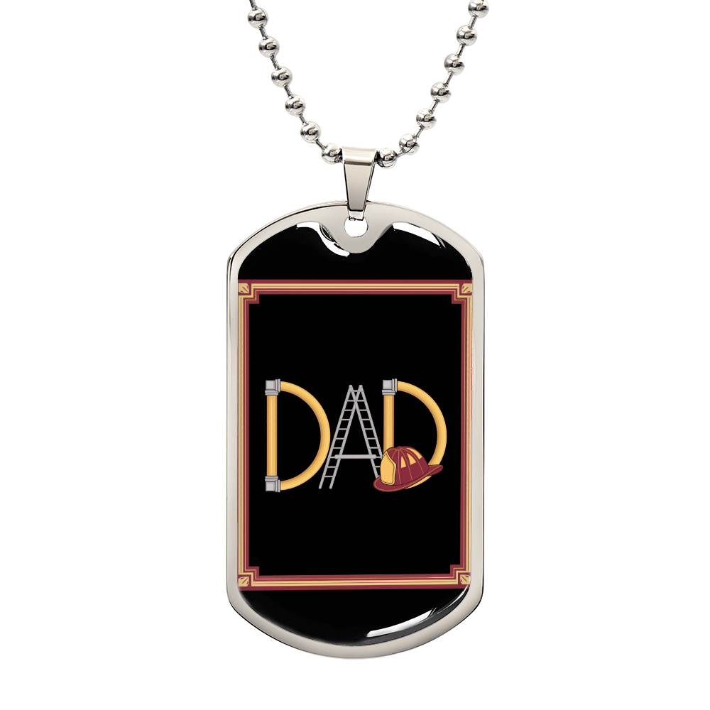 Father gift retirement personalized custom necklace tag fine jewelry