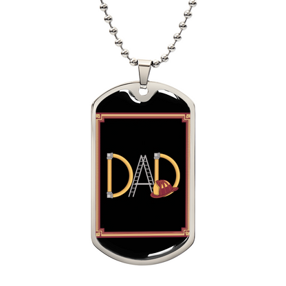 Father gift retirement personalized custom necklace tag fine jewelry
