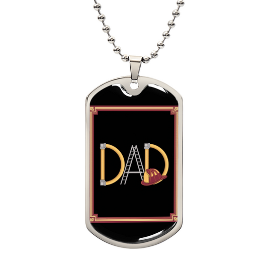 Father gift retirement personalized custom necklace tag fine jewelry