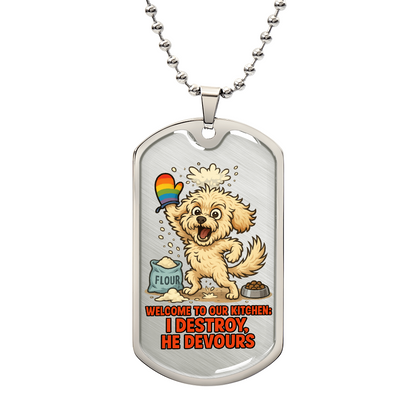 Pride Necklace Custom Name| Dog Tag Chain | Custom Dog Tag