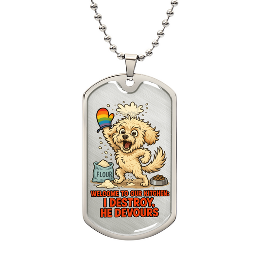 Pride Necklace Custom Name| Dog Tag Chain | Custom Dog Tag