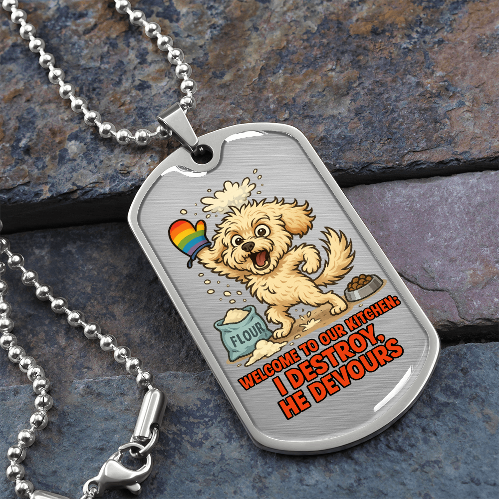 Pride Necklace Custom Name| Dog Tag Chain | Custom Dog Tag