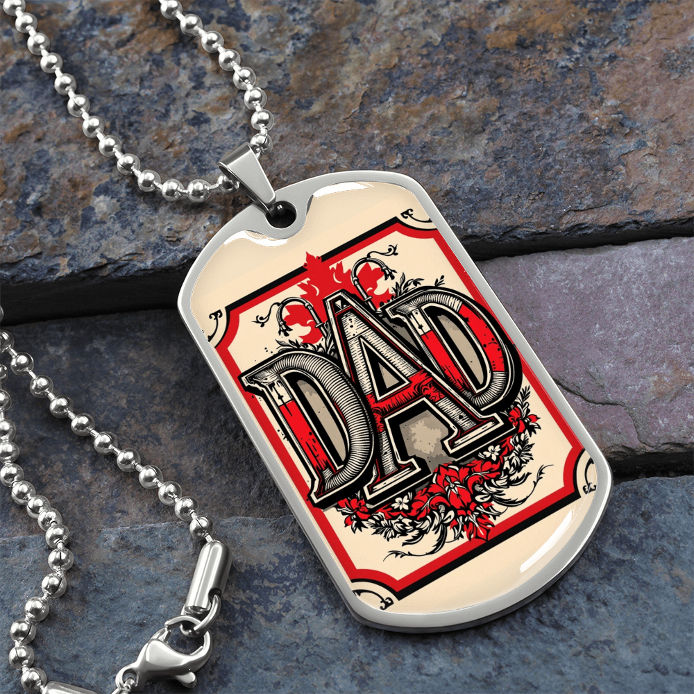 Father tag retirement gift personalized custom necklace fine jewelry