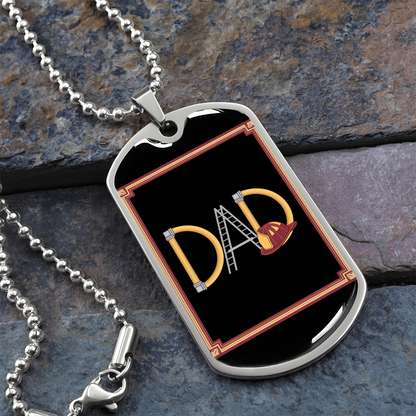 Father gift retirement personalized custom necklace tag fine jewelry