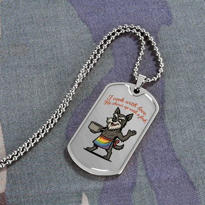 Pride Necklace Custom Name| Dog Tag Chain | Custom Dog Tag