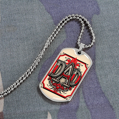Father tag retirement gift personalized custom necklace fine jewelry