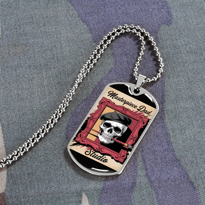 Dad gift retirement tag necklace personalized