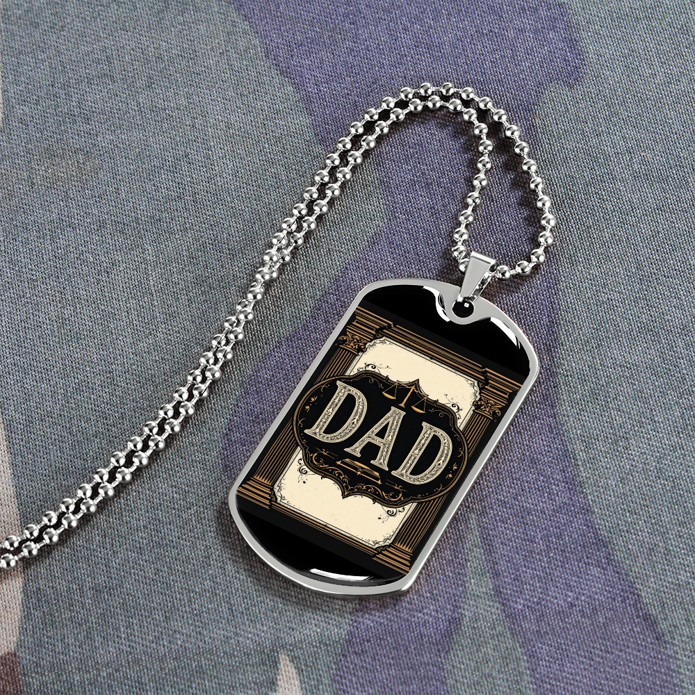 Father's Day Gift Custom Name Necklace| retirement personalized tag custom fine jewelry