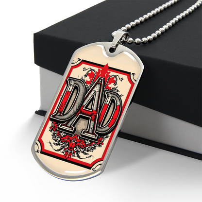 Father tag retirement gift personalized custom necklace fine jewelry