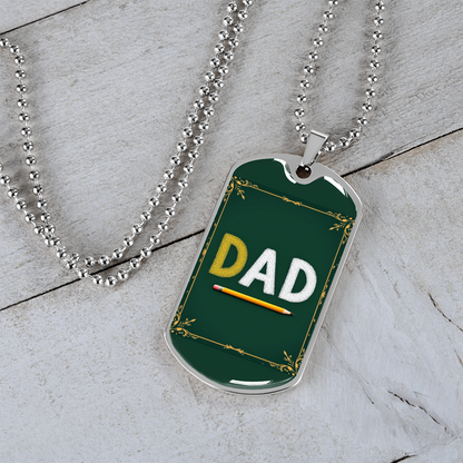 Father gift retirement personalized custom necklace fine jewelry