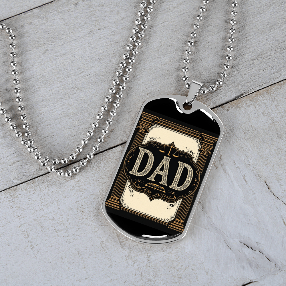 Father's Day Gift Custom Name Necklace| retirement personalized tag custom fine jewelry