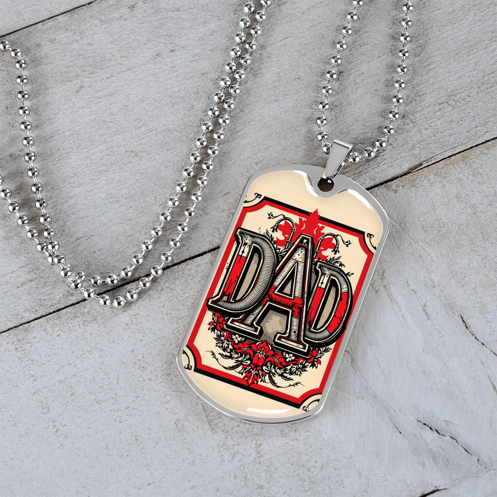 Father tag retirement gift personalized custom necklace fine jewelry