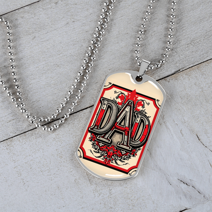 Father tag retirement gift personalized custom necklace fine jewelry