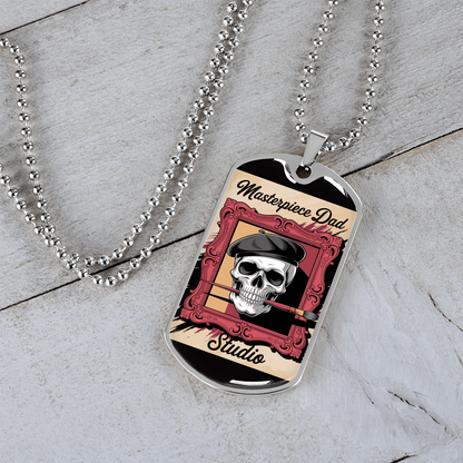 Dad gift retirement tag necklace personalized