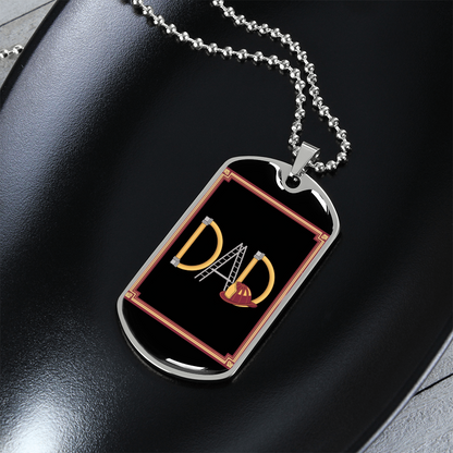 Father gift retirement personalized custom necklace tag fine jewelry