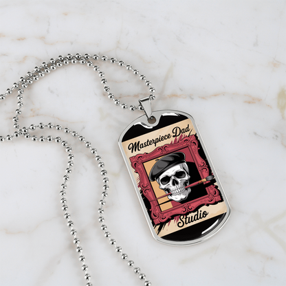 Dad gift retirement tag necklace personalized