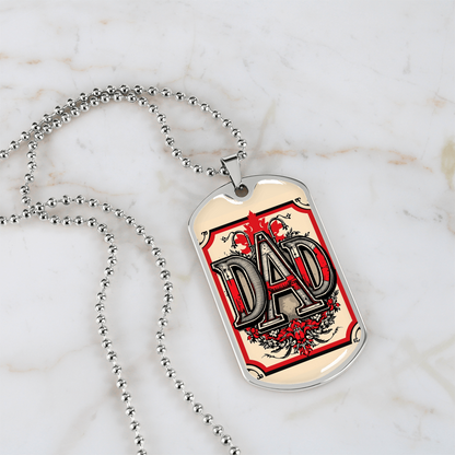 Father tag retirement gift personalized custom necklace fine jewelry