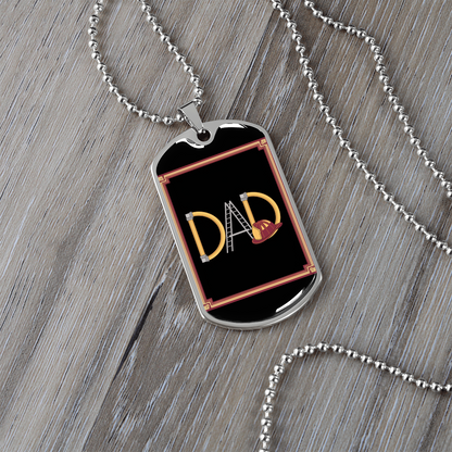 Father gift retirement personalized custom necklace tag fine jewelry