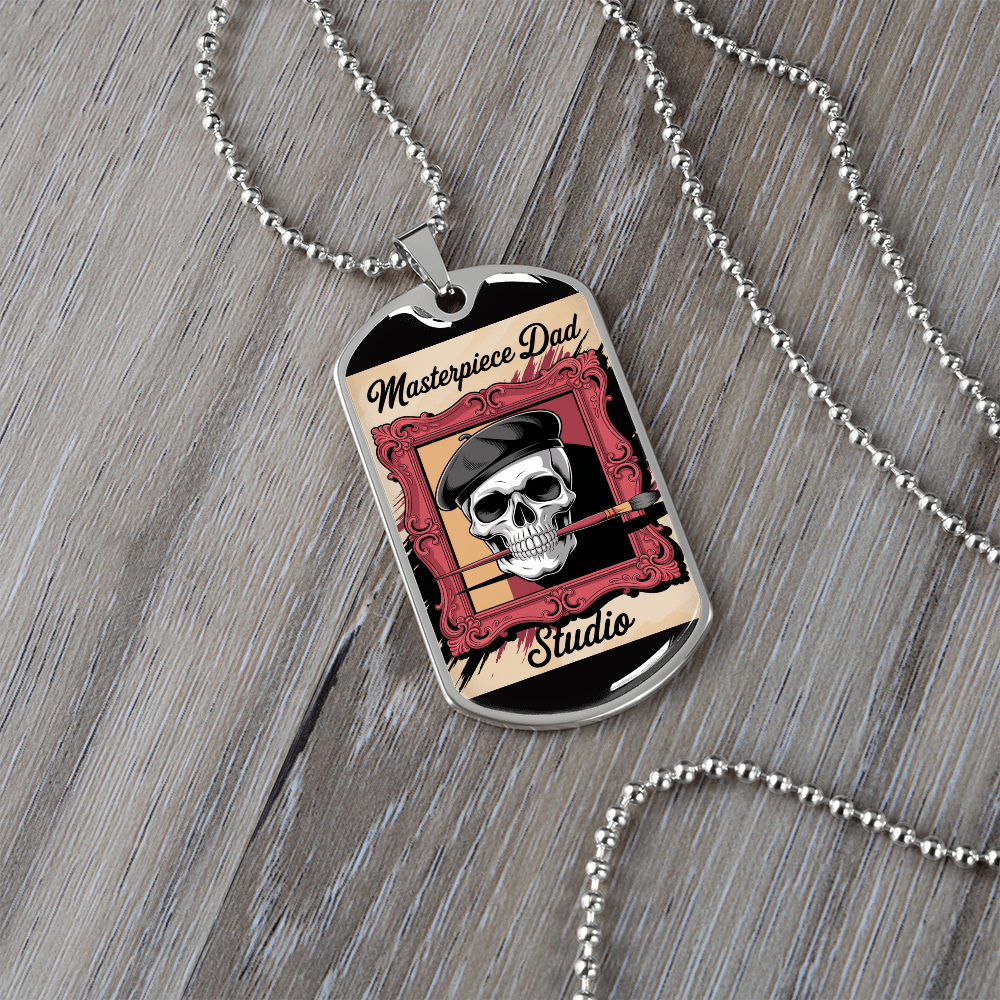 Dad gift retirement tag necklace personalized