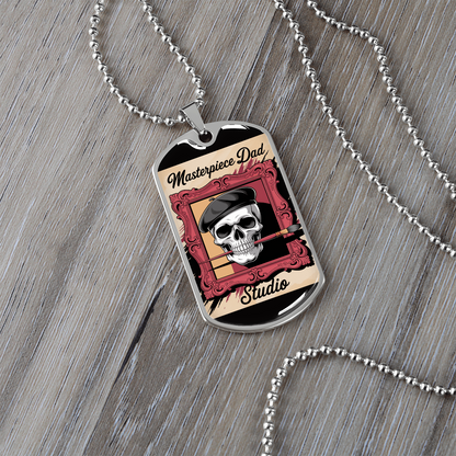 Dad gift retirement tag necklace personalized