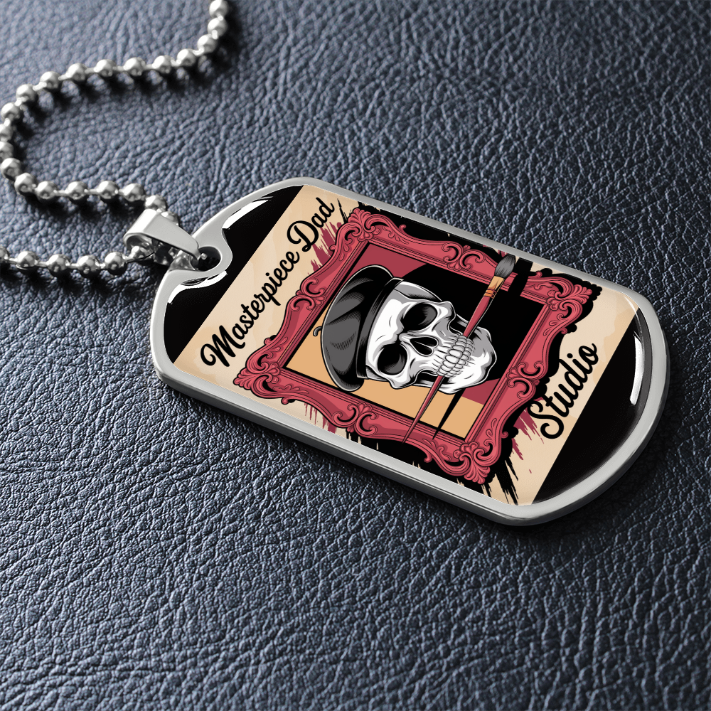 Dad gift retirement tag necklace personalized