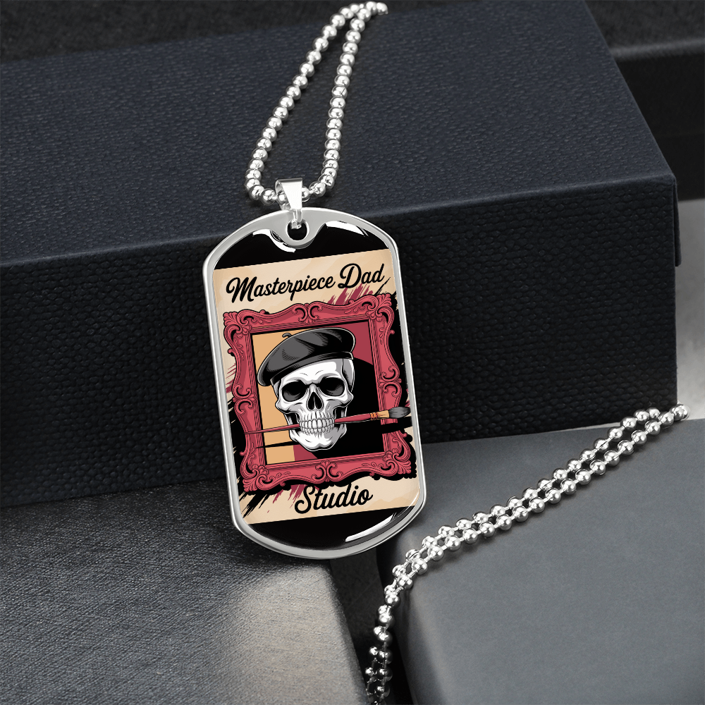 Dad gift retirement tag necklace personalized