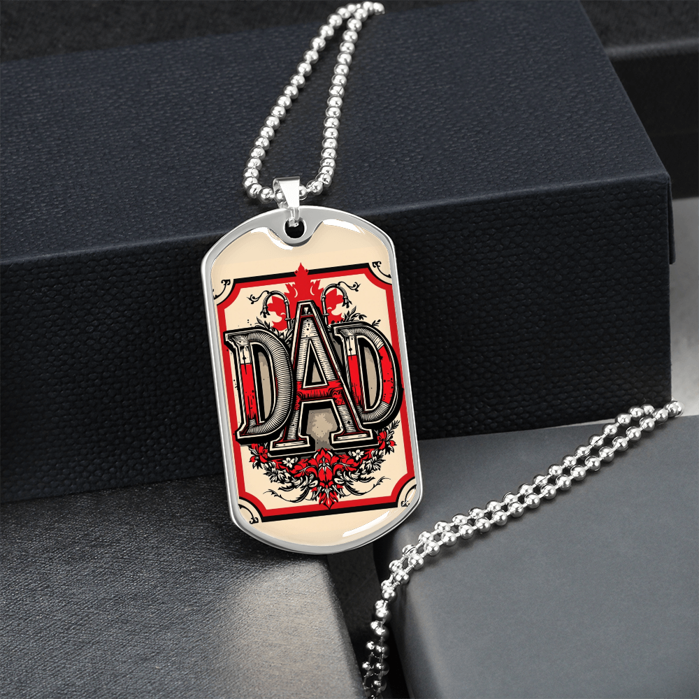 Father tag retirement gift personalized custom necklace fine jewelry