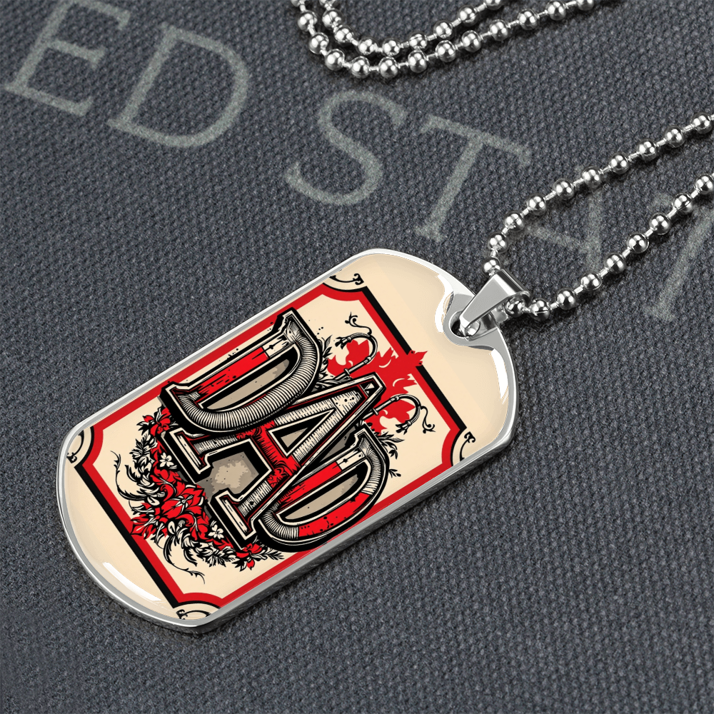 Father tag retirement gift personalized custom necklace fine jewelry