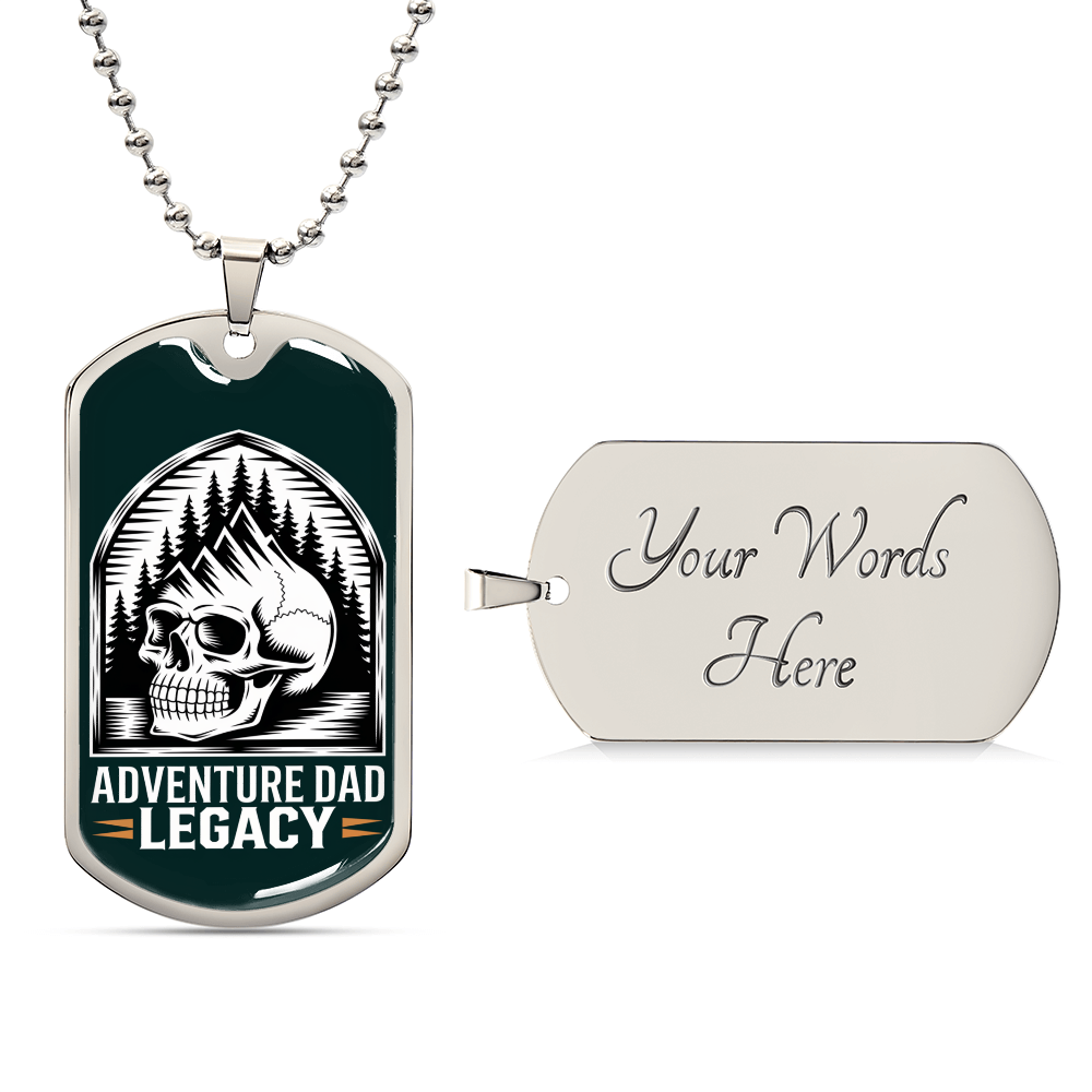 Father gift retirement personalized custom necklace tag