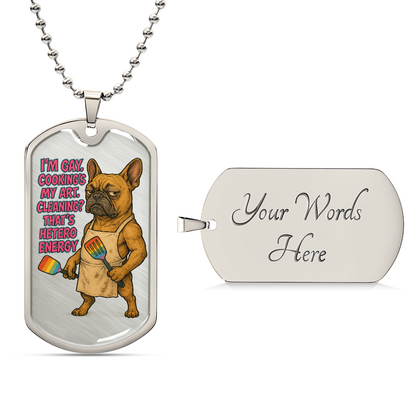 Pride Necklace Custom Name| Dog Tag Chain | Custom Dog Tag