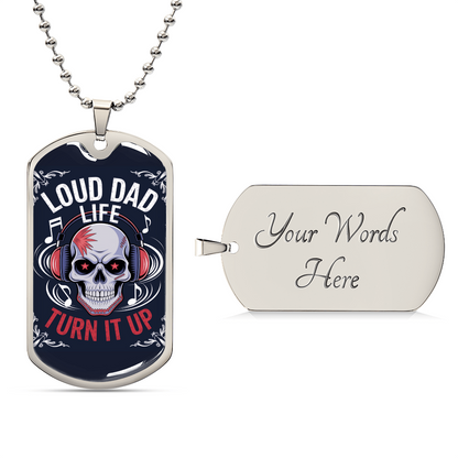 Father gift retirement custom tag necklace fine jewelry