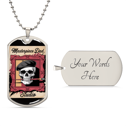 Dad gift retirement tag necklace personalized