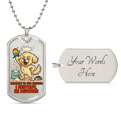 Pride Necklace Custom Name| Dog Tag Chain | Custom Dog Tag